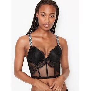 Victoria’s Secret Shine Strap Lace Corset Top